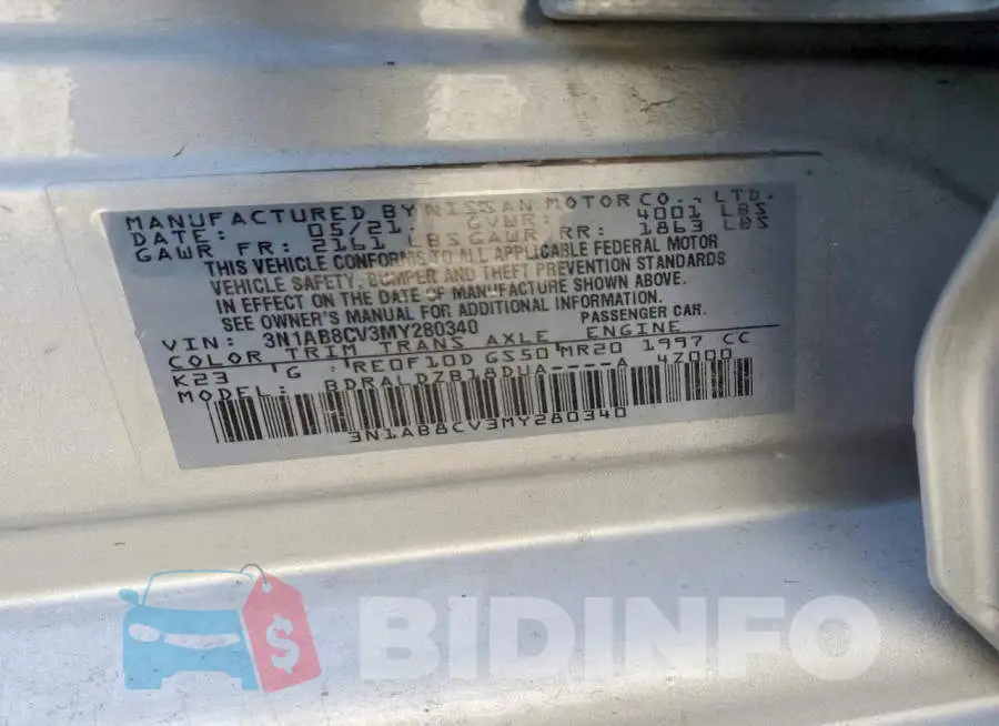 3N1AB8CV3MY280340 Photo# 12