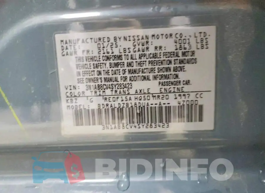 3N1AB8CV4SY283423 Photo# 12