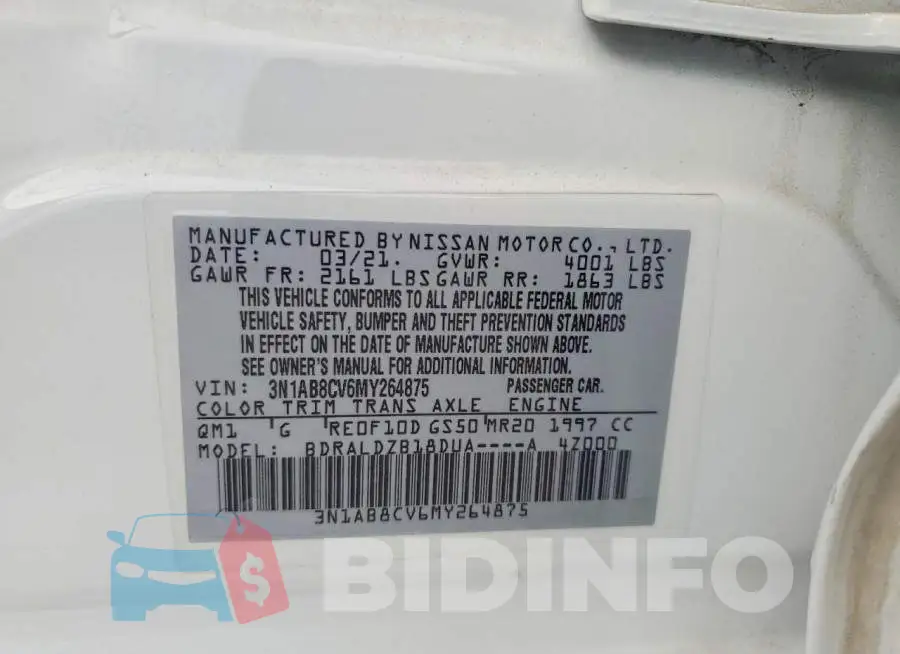 3N1AB8CV6MY264875 Photo# 12