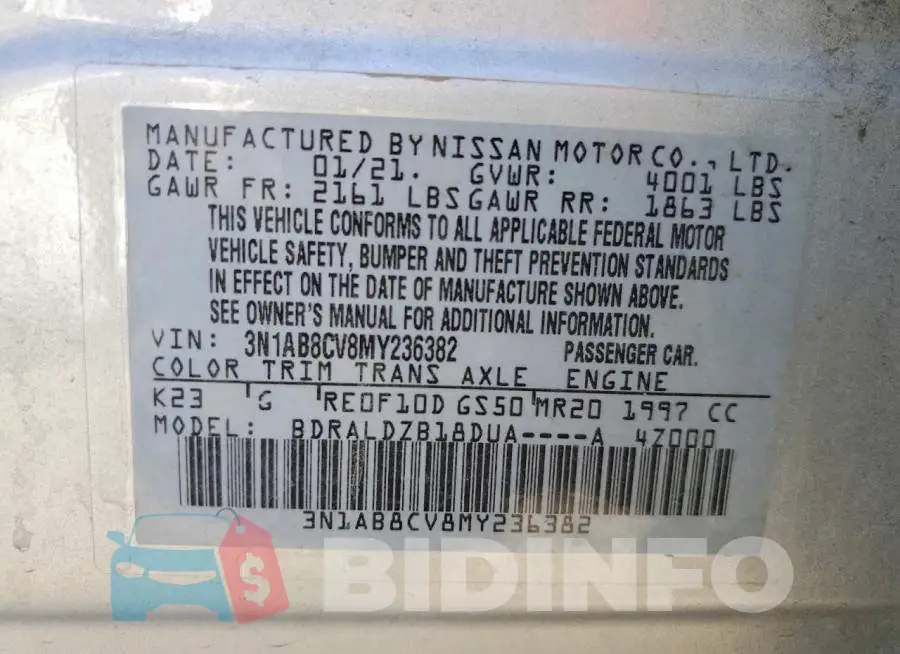 3N1AB8CV8MY236382 Photo# 12