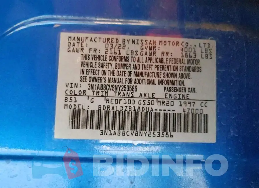 3N1AB8CV8NY253586 Photo# 12