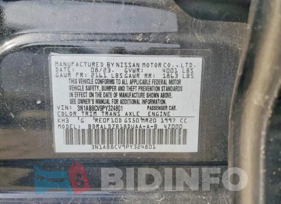 3N1AB8CV9PY324801 Photo# 12