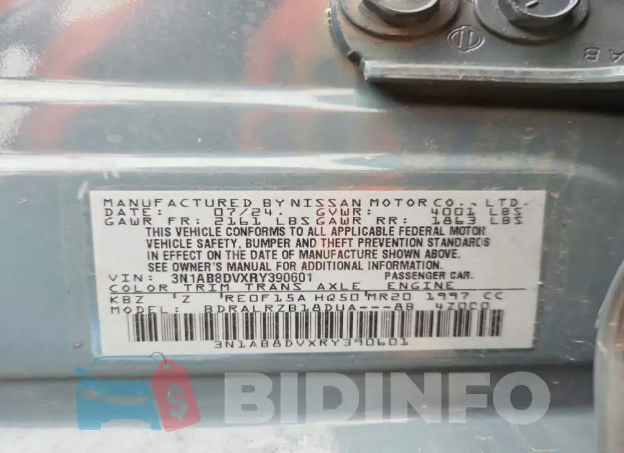 3N1AB8DVXRY390601 Photo# 13