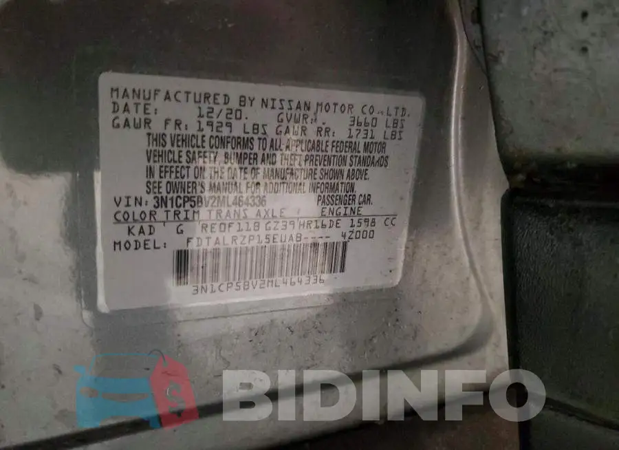 3N1CP5BV2ML464336 Photo# 13