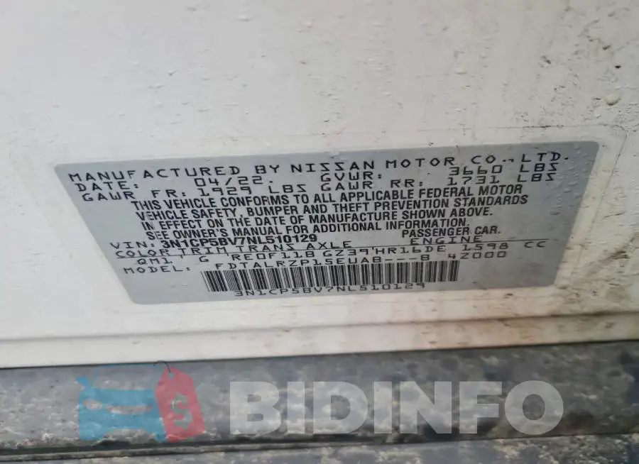 3N1CP5BV7NL510129 Photo# 12