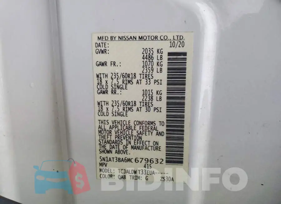 5N1AT3BA6MC679632 Photo# 12