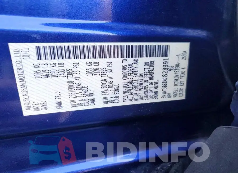 5N1AT3BB1MC828991 Photo# 14