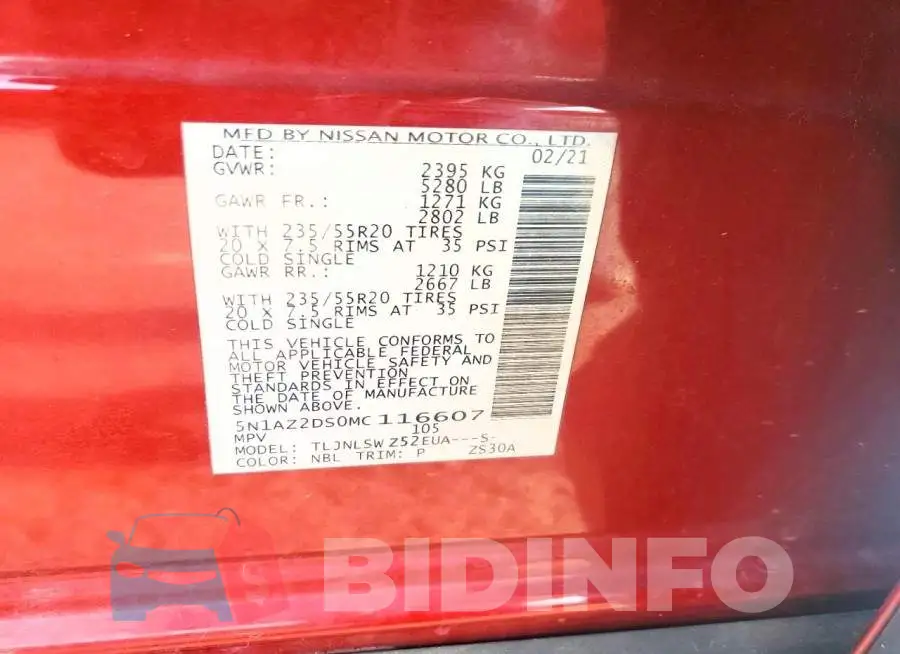 5N1AZ2DS0MC116607 Photo# 13