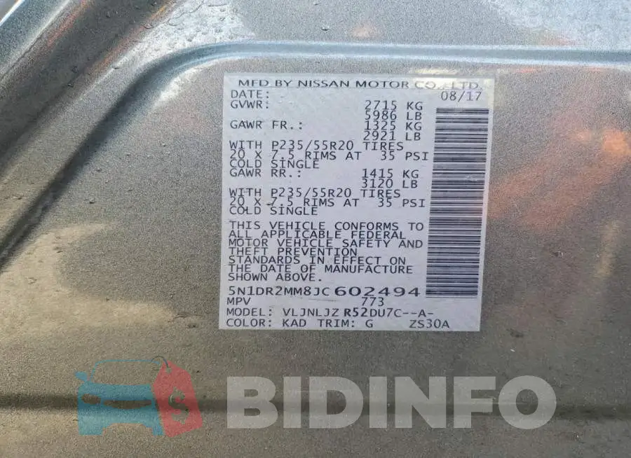 5N1DR2MM8JC602494 Photo# 14
