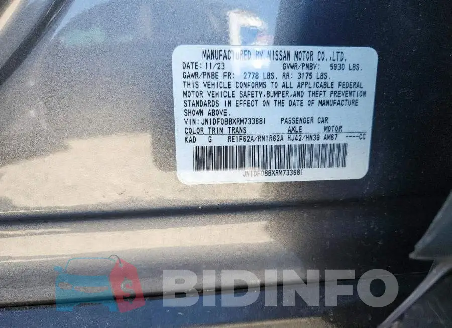 JN1DF0BBXRM733681 Photo# 13