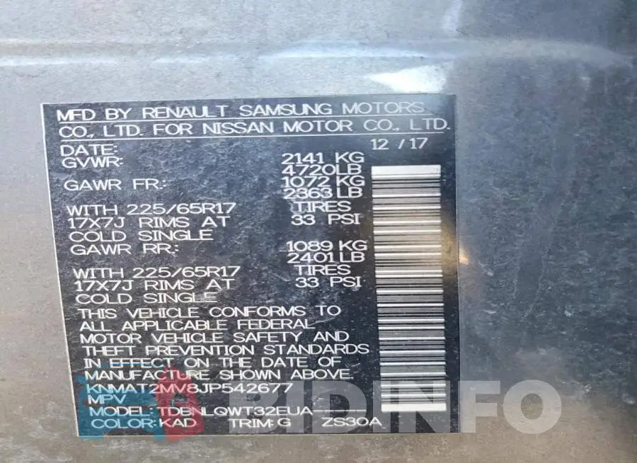KNMAT2MV8JP542677 Photo# 14