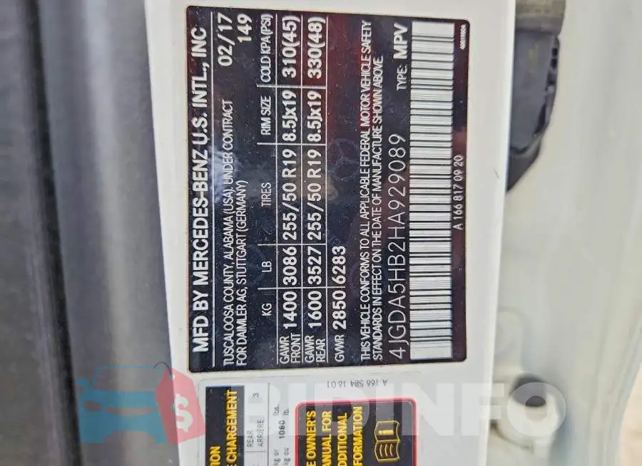 4JGDA5HB2HA929089 Photo# 13