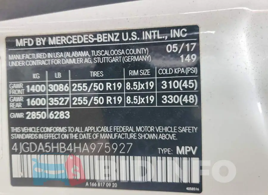 4JGDA5HB4HA975927 Photo# 13