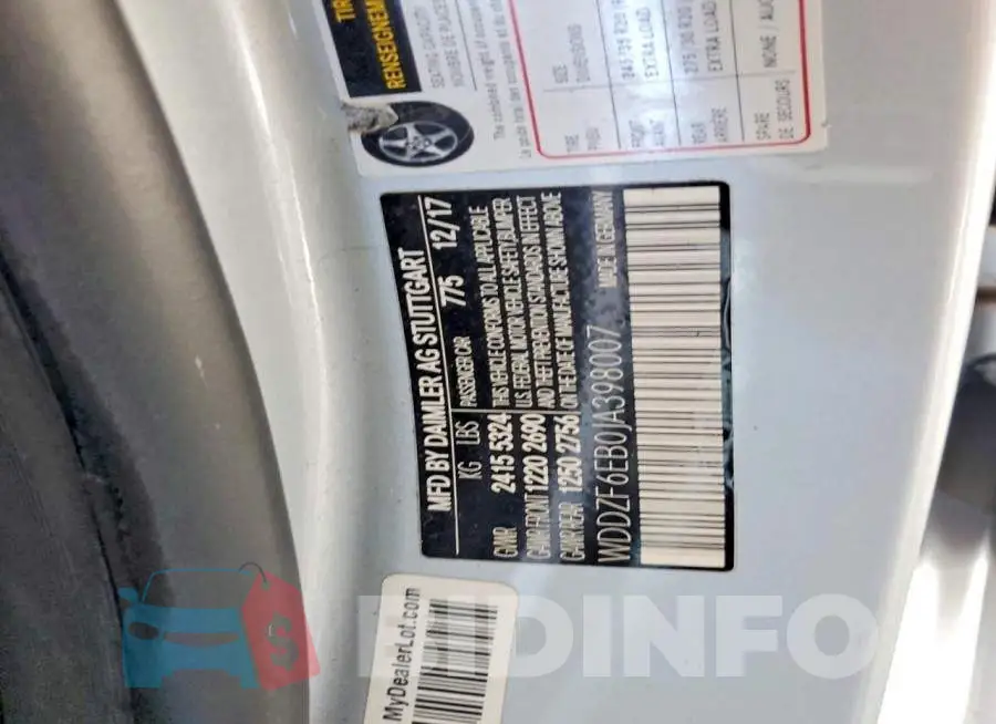 WDDZF6EB0JA398007 Photo# 12