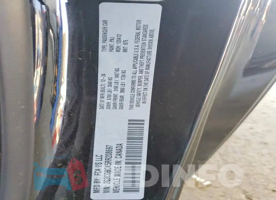 2C3CDBCK5RR208697 Photo# 12