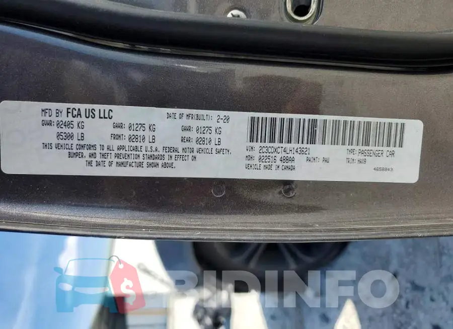2C3CDXCT4LH143621 Photo# 13