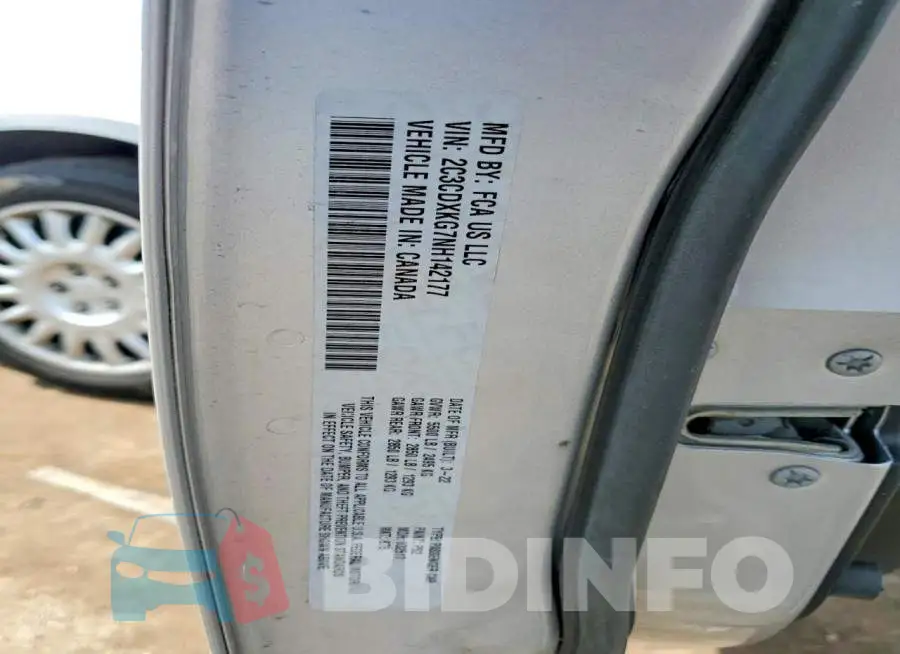 2C3CDXKG7NH142177 Photo# 12