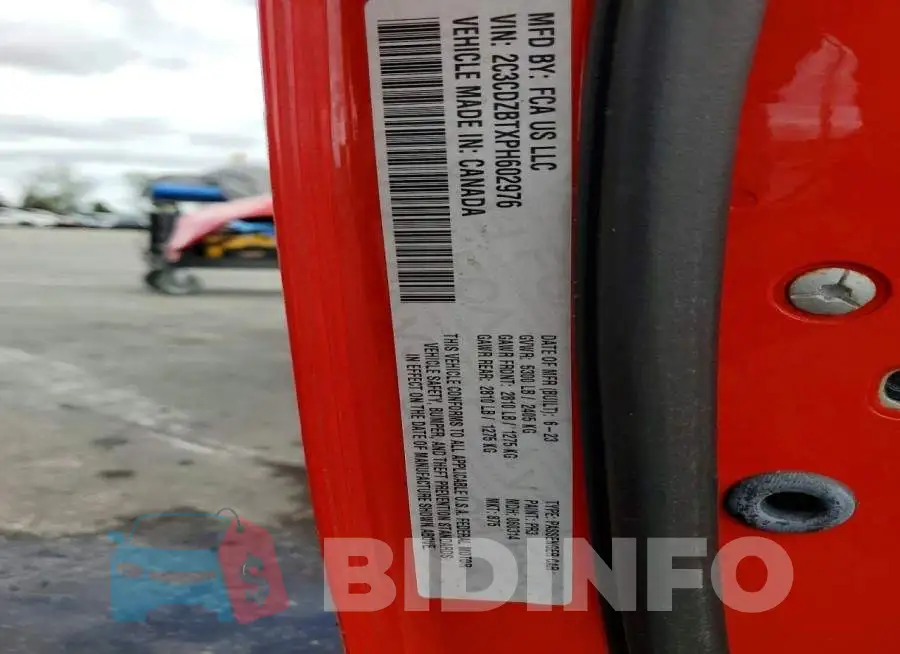 2C3CDZBTXPH602976 Photo# 12