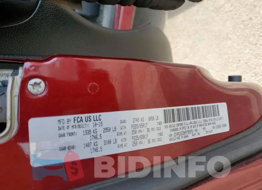 2C4RDGEG9KR785976 Photo# 14