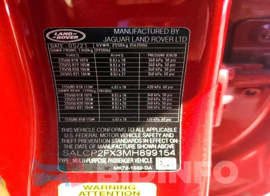 SALCP2FX3MH899154 Photo# 12