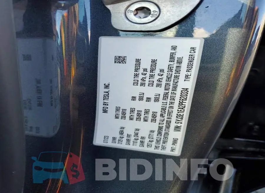 5YJ3E1EA2PF620334 Photo# 12