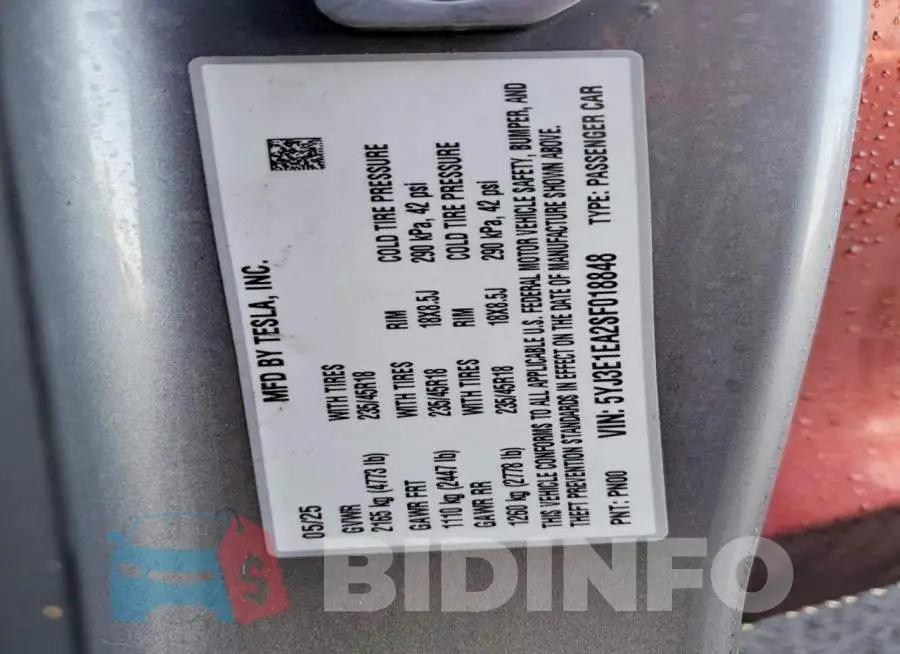 5YJ3E1EA2SF018848 Photo# 12