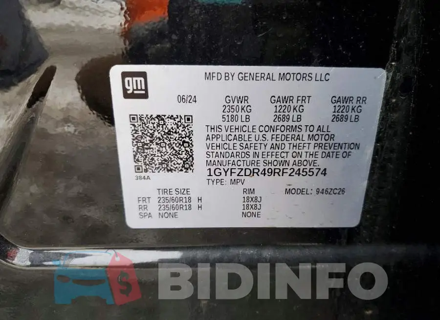 1GYFZDR49RF245574 Photo# 13