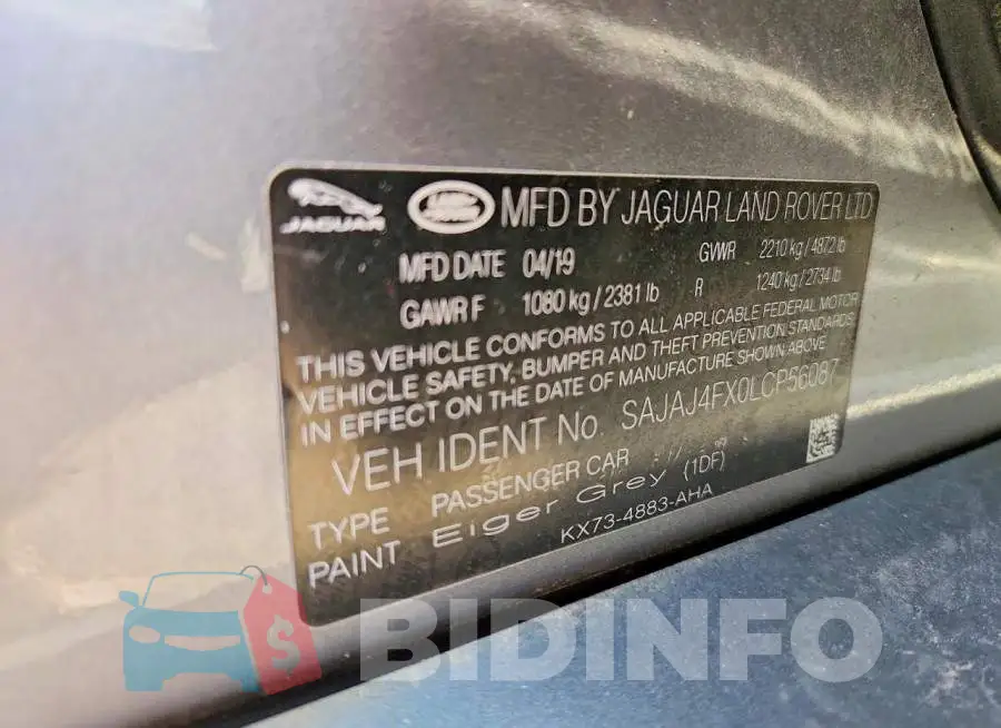 SAJAJ4FX0LCP56087 Photo# 12
