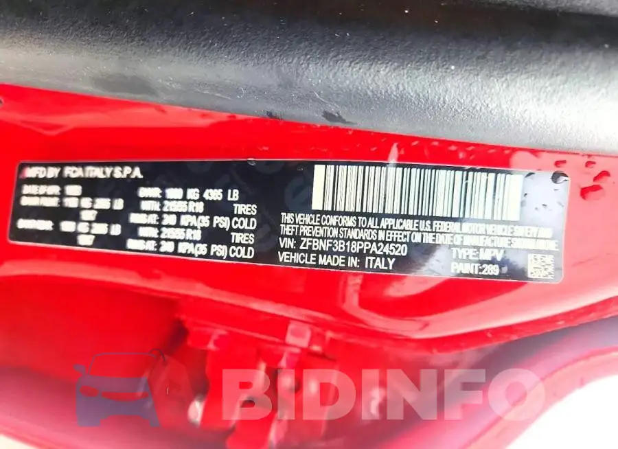 ZFBNF3B18PPA24520 Photo# 13