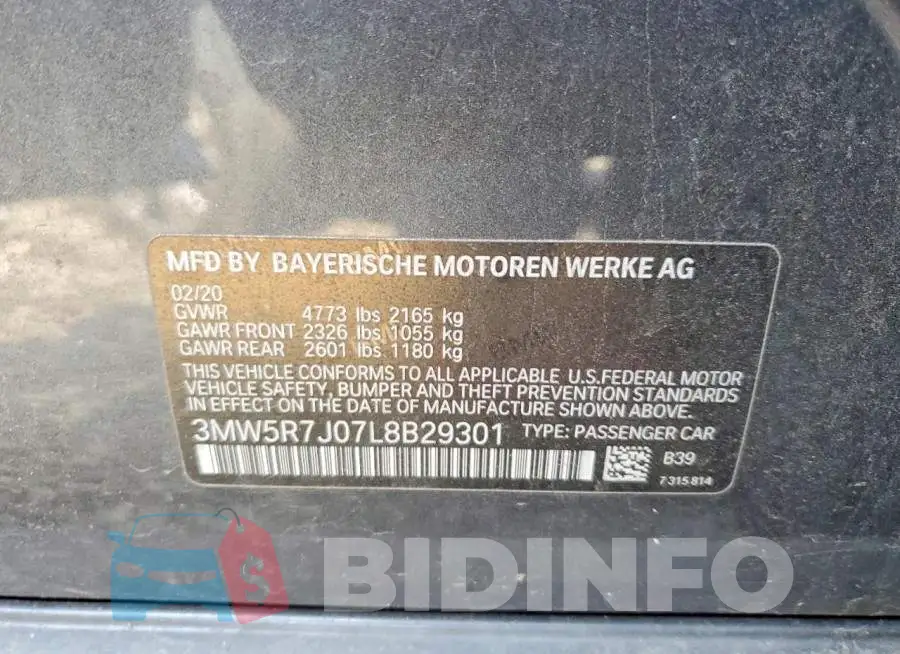 3MW5R7J07L8B29301 Photo# 12