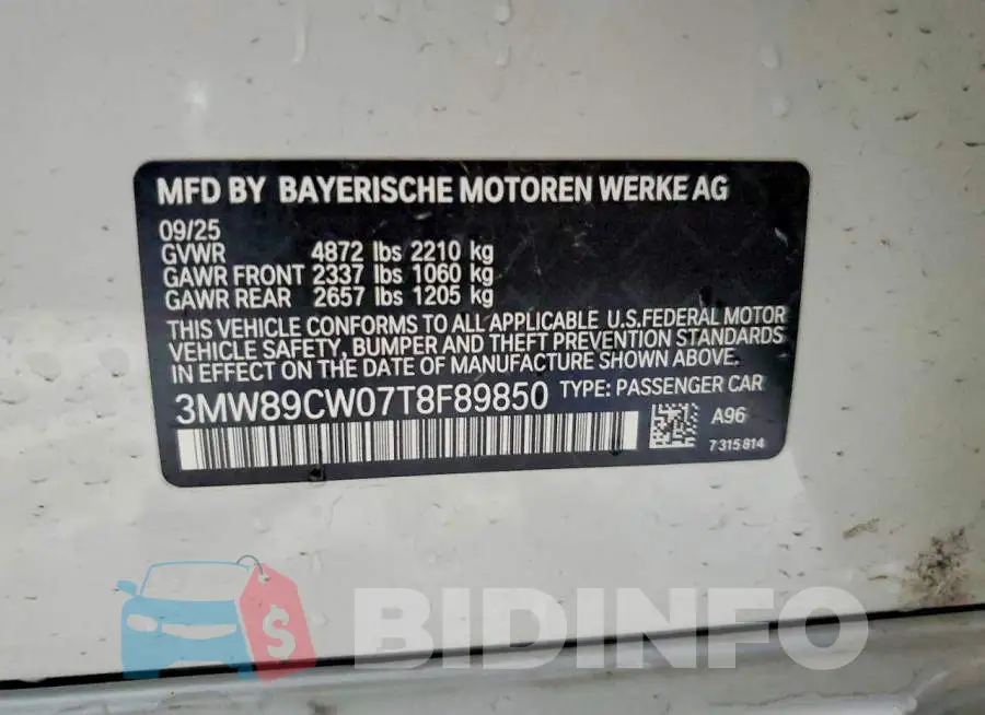 3MW89CW07T8F89850 Photo# 12