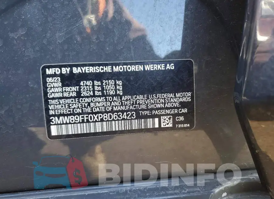 3MW89FF0XP8D63423 Photo# 12