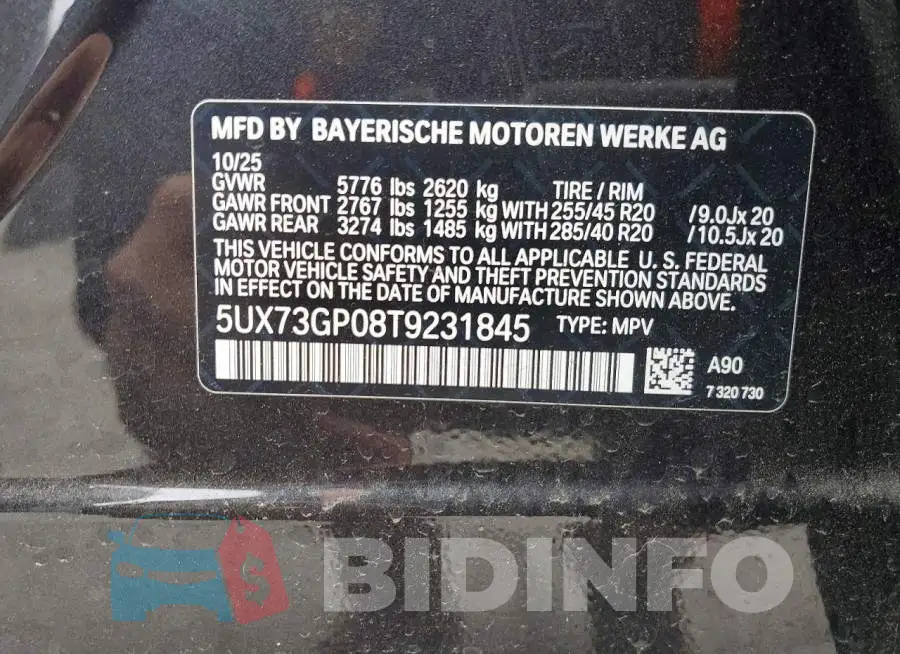 5UX73GP08T9231845 Photo# 13