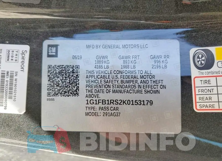 1G1FB1RS2K0153179 Photo# 12
