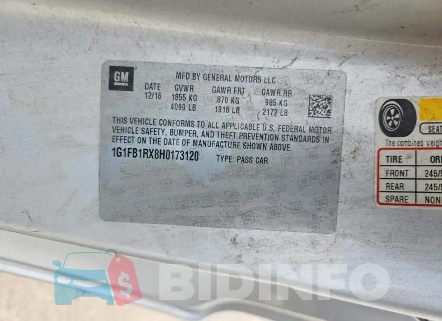 1G1FB1RX8H0173120 Photo# 12