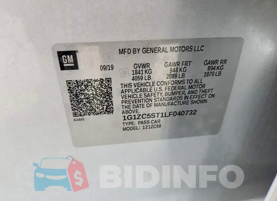 1G1ZC5ST1LF040732 Photo# 13