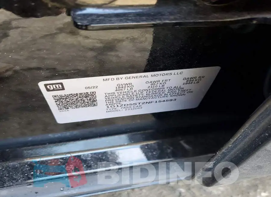 1G1ZD5ST2NF154593 Photo# 12