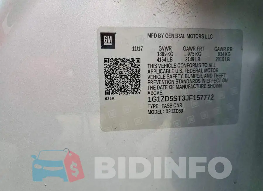 1G1ZD5ST3JF157772 Photo# 13