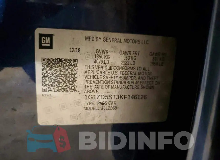 1G1ZD5ST3KF146126 Photo# 12