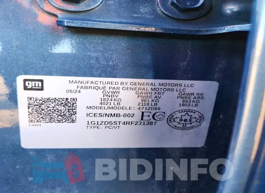1G1ZD5ST4RF231387 Photo# 12