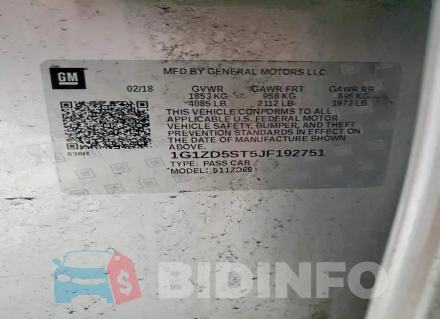 1G1ZD5ST5JF192751 Photo# 12