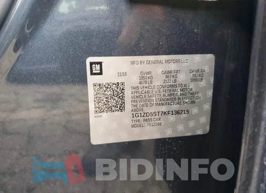 1G1ZD5ST7KF136215 Photo# 12