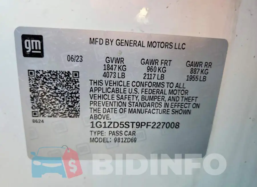 1G1ZD5ST9PF227008 Photo# 12