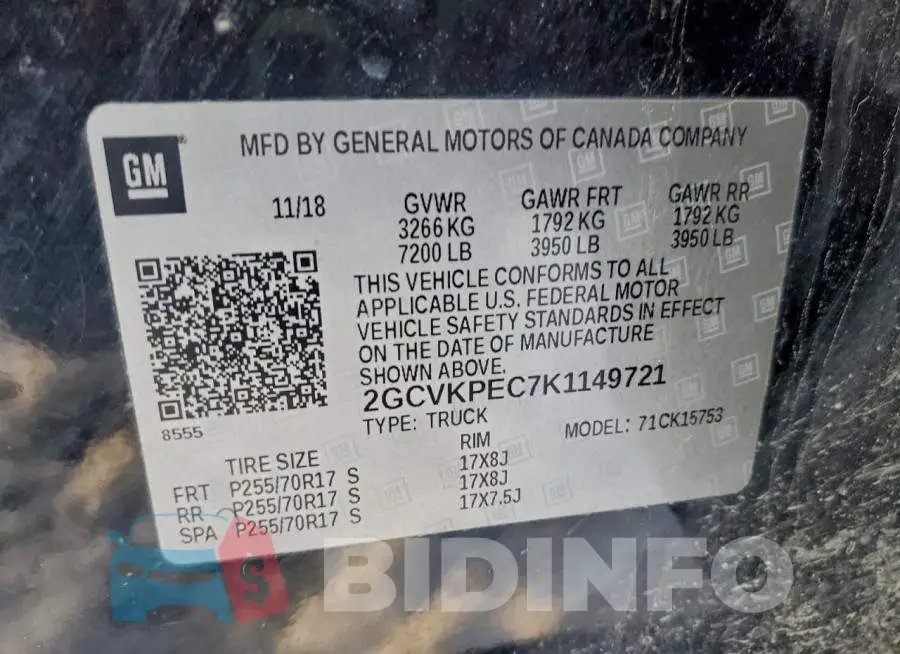 2GCVKPEC7K1149721 Photo# 12