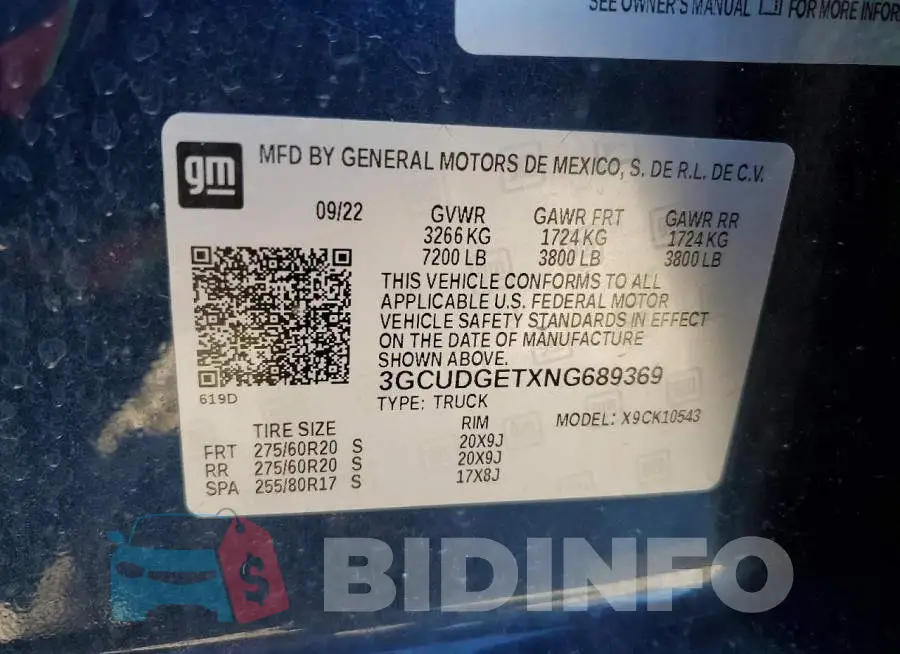 3GCUDGETXNG689369 Photo# 13