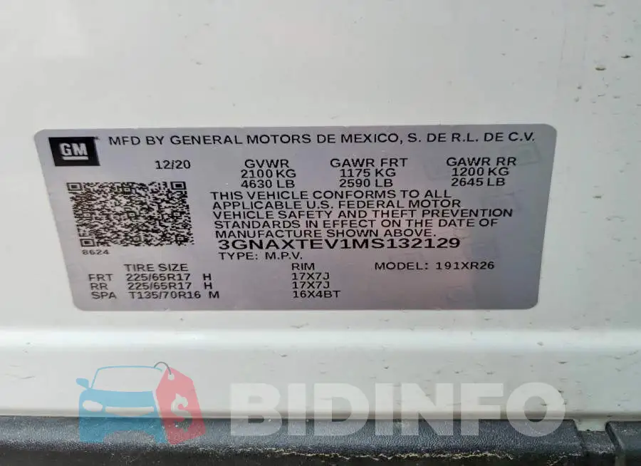 3GNAXTEV1MS132129 Photo# 13