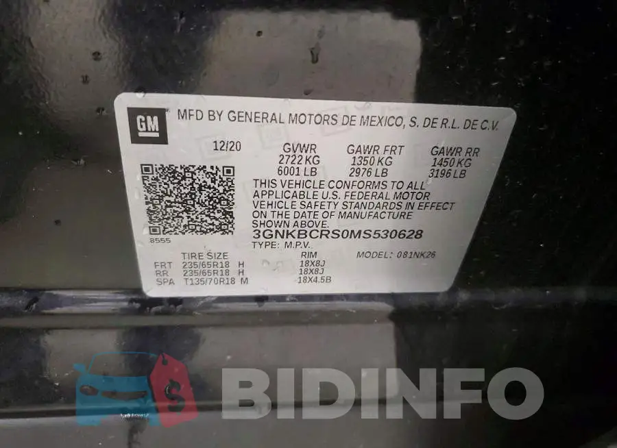 3GNKBCRS0MS530628 Photo# 13