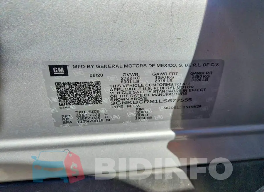 3GNKBCRS1LS677555 Photo# 13