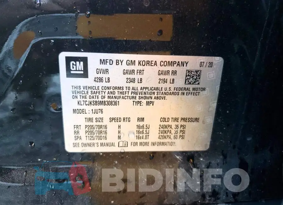 KL7CJKSB9MB308361 Photo# 13