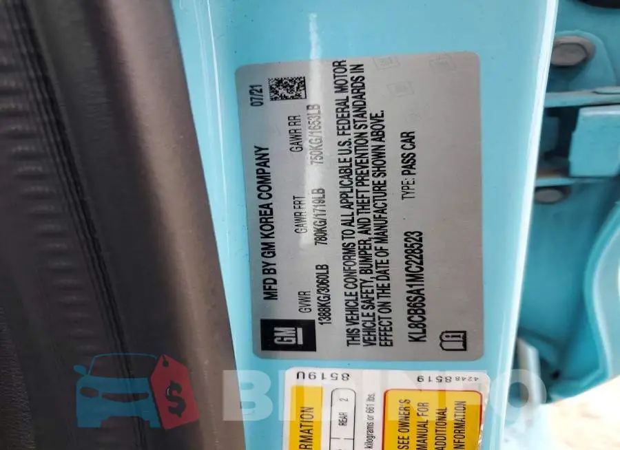 KL8CB6SA1MC228523 Photo# 13